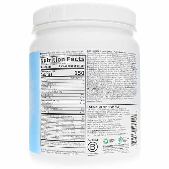 Raw Organic Meal Shake & Meal Replacement, GOL
